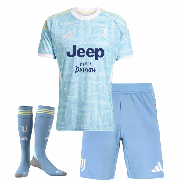 T-shirt et short pour enfants de la Juventus Away 25/26 - Avec des Chaussettes