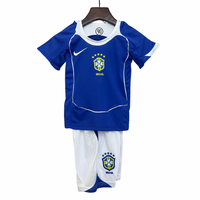T-shirt et Short pour Enfants du Brasil Rétro Away 2004