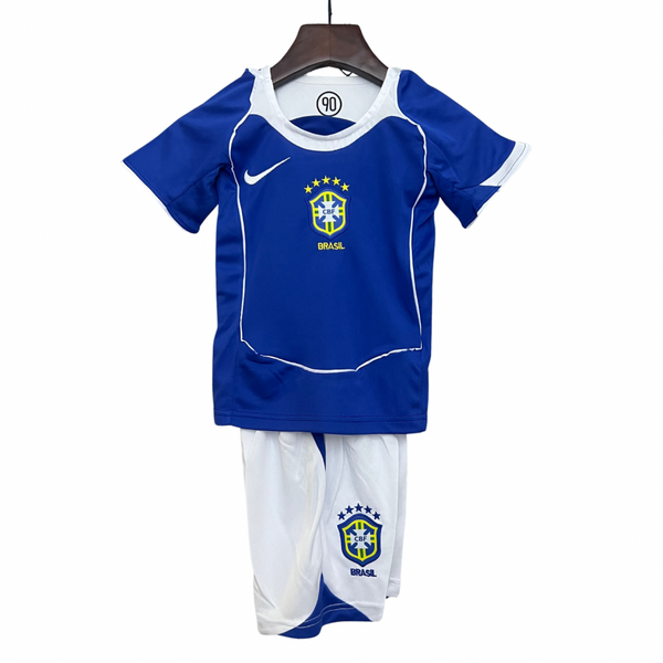 T-shirt et Short pour Enfants du Brasil Rétro Away 2004