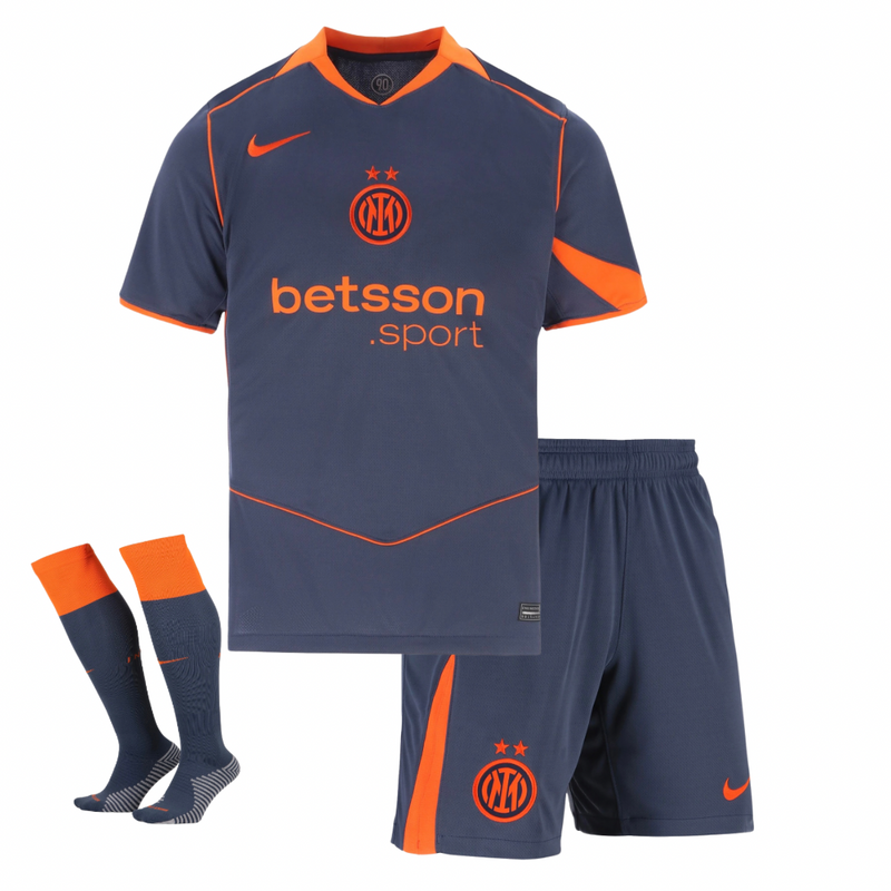 T-shirt et short Inter pour enfants Third 25/26 - avec des chaussettes