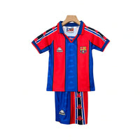 T-shirt et Short Enfant Retro FC Barcelona Home 95/97