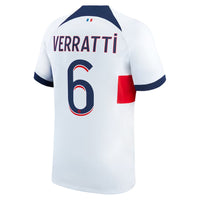 Maillot de supporter Paris Saint-Germain Extérieur 23/24 Verratti 6 pour Homme - Blanc