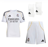 T-shirt et short Real Madrid Home 25/26 Enfant - Avec Chaussettes