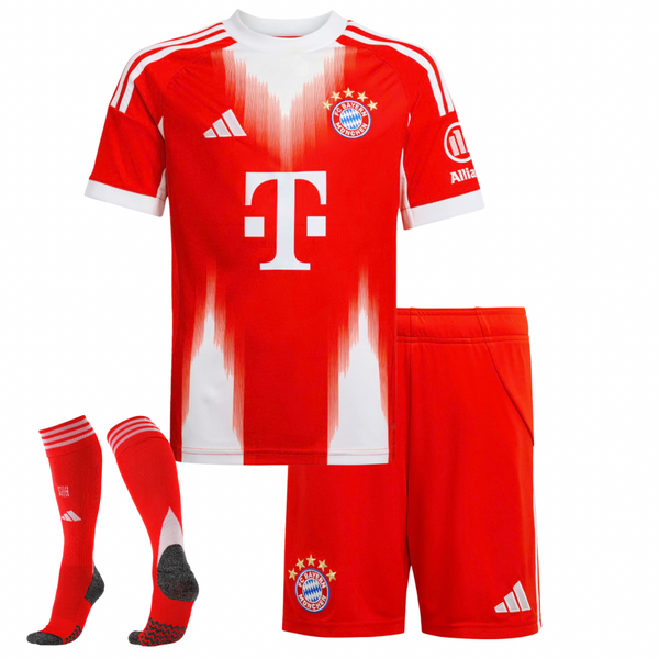 T-shirt et Short Bayern Munich Home pour Enfant 25/26 - avec des chaussettes