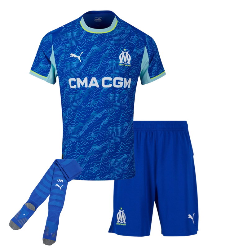 Olympique de Marseille Third 25/26 Enfant - Avec des Chaussettes