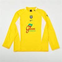 Maillot d'entraînement rétro à manches longues Brasil 2002