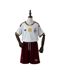 T-shirt et short Enfant Espagne Away 26/27 avec deux étoiles et l'écusson de champion du monde