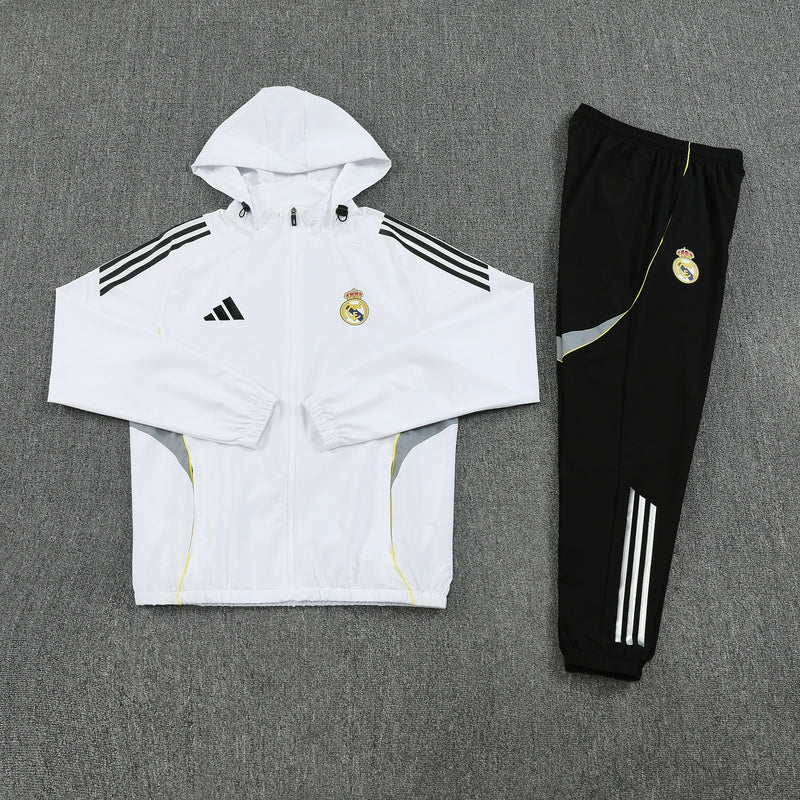Ensemble de survêtement de football imperméable Real Madrid 25/26