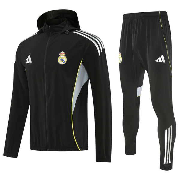 Ensemble de survêtement de football imperméable Real Madrid 25/26