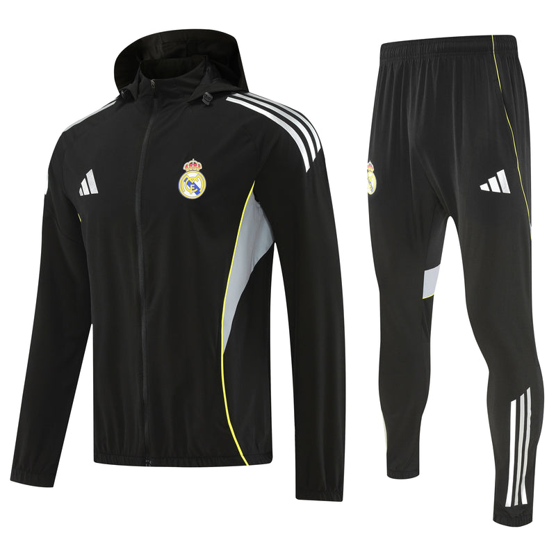 Ensemble de survêtement de football imperméable Real Madrid 25/26