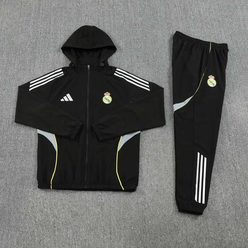 Ensemble de survêtement de football imperméable Real Madrid 25/26