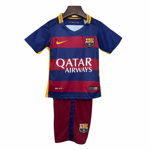 T-shirt et Short Enfant Retro FC Barcelona Home 15/16