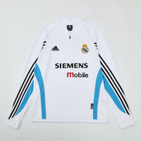 Maillot d'entraînement rétro à manches longues Real Madrid 03/04