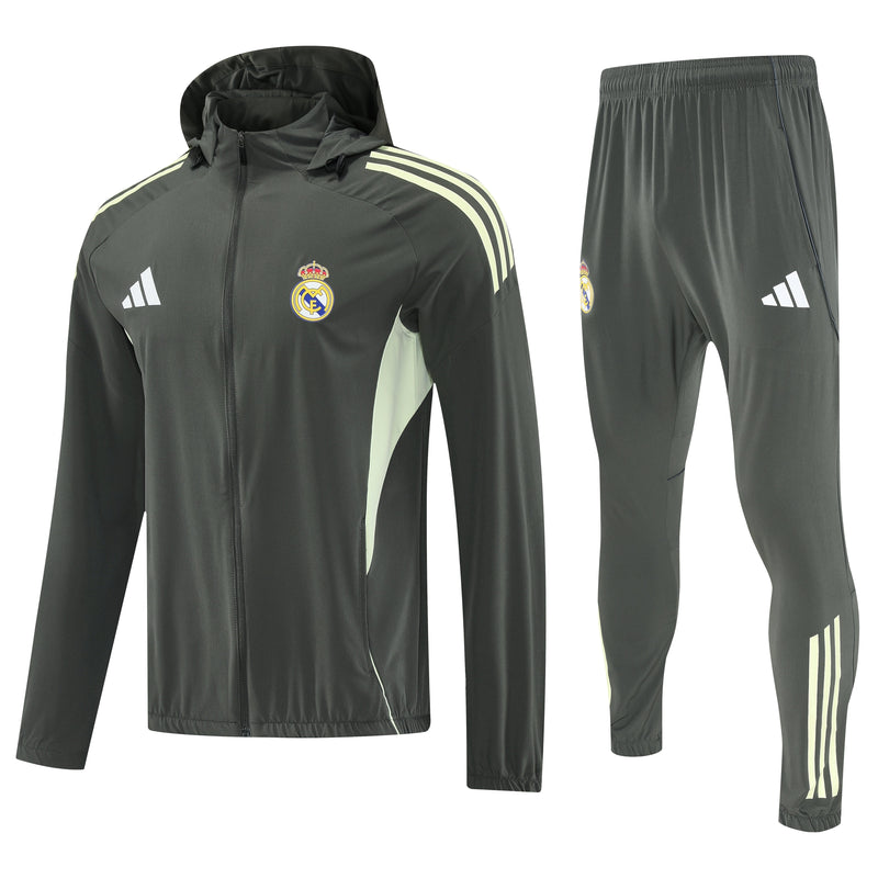 Ensemble de survêtement de football imperméable Real Madrid 25/26