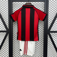 T-shirt et Short pour Enfant AC MILAN Home Rétro 98/99