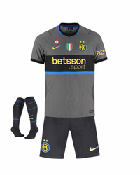 T-shirt et short Inter pour enfants Third 26/27 - avec des chaussettes Scudetto + Coccarda