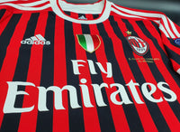 Maillot Rétro AC Milan 11/12 - Avec Patch et Scudetto