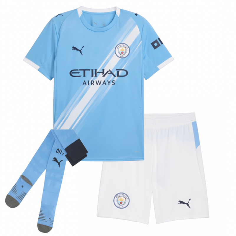 T-shirt et short Manchester City pour Enfant Home 25/26 - Avec des chaussettes