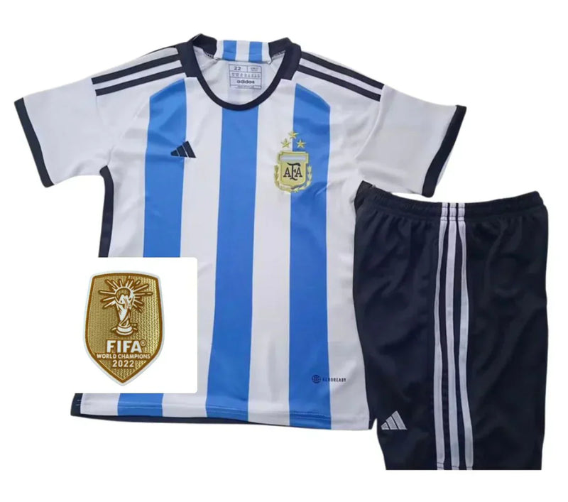T-Shirt et Short Enfant Argentine Home - 3 ÉTOILES - 22/23 / Patch