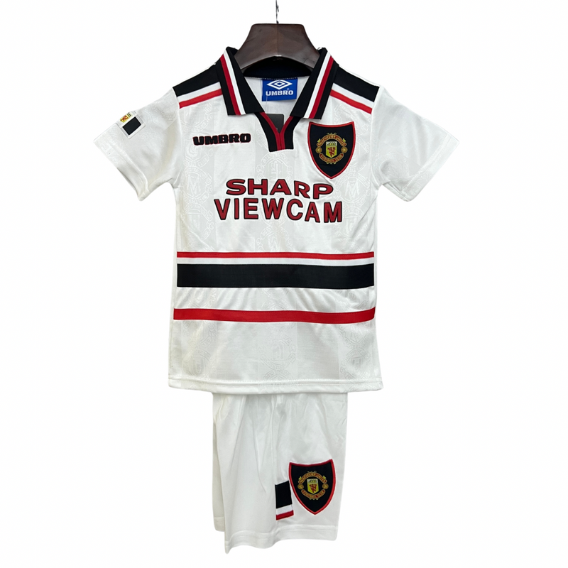 T-shirt et short Rétro Manchester United pour Enfant Away 97/98
