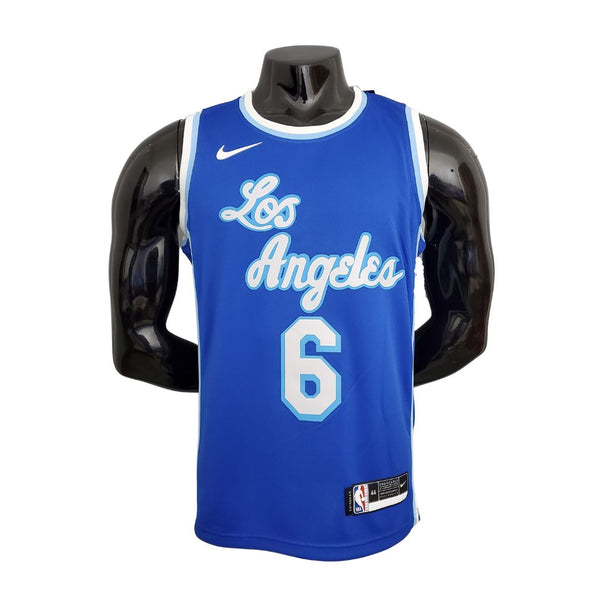 Maillot NBA Los Angeles Lakers James#6 Latin Night bleu