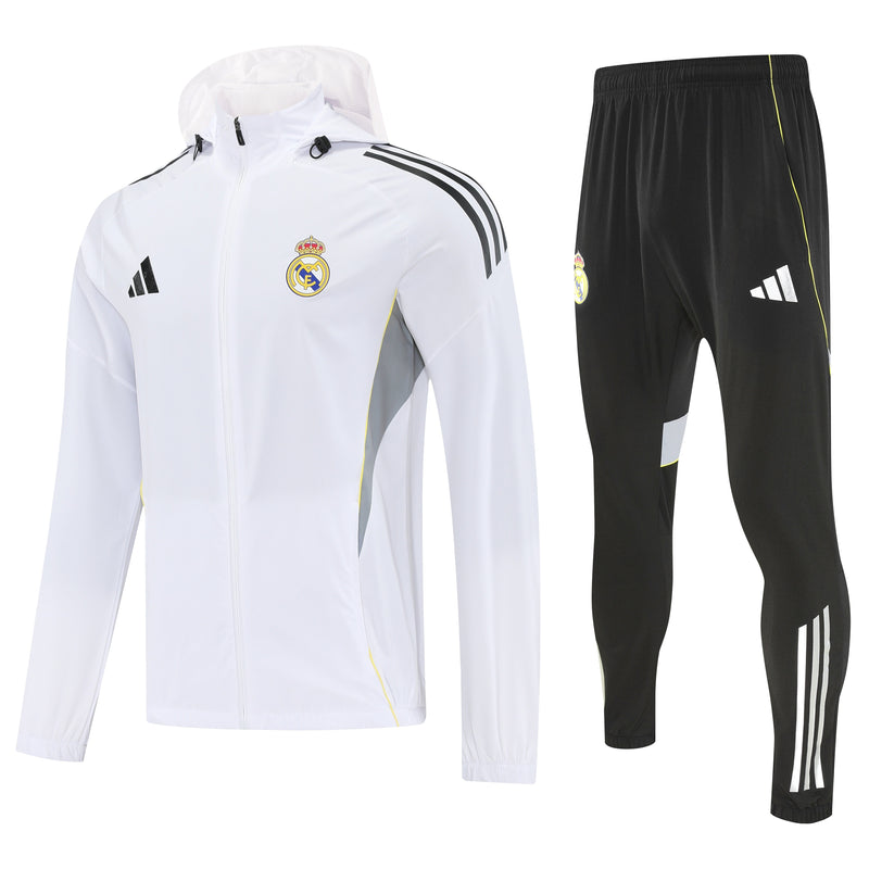Ensemble de survêtement de football imperméable Real Madrid 25/26