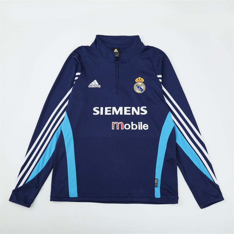 Maillot d'entraînement rétro à manches longues Real Madrid 03/04