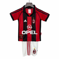 T-shirt et Short pour Enfant AC MILAN Home Rétro 98/99
