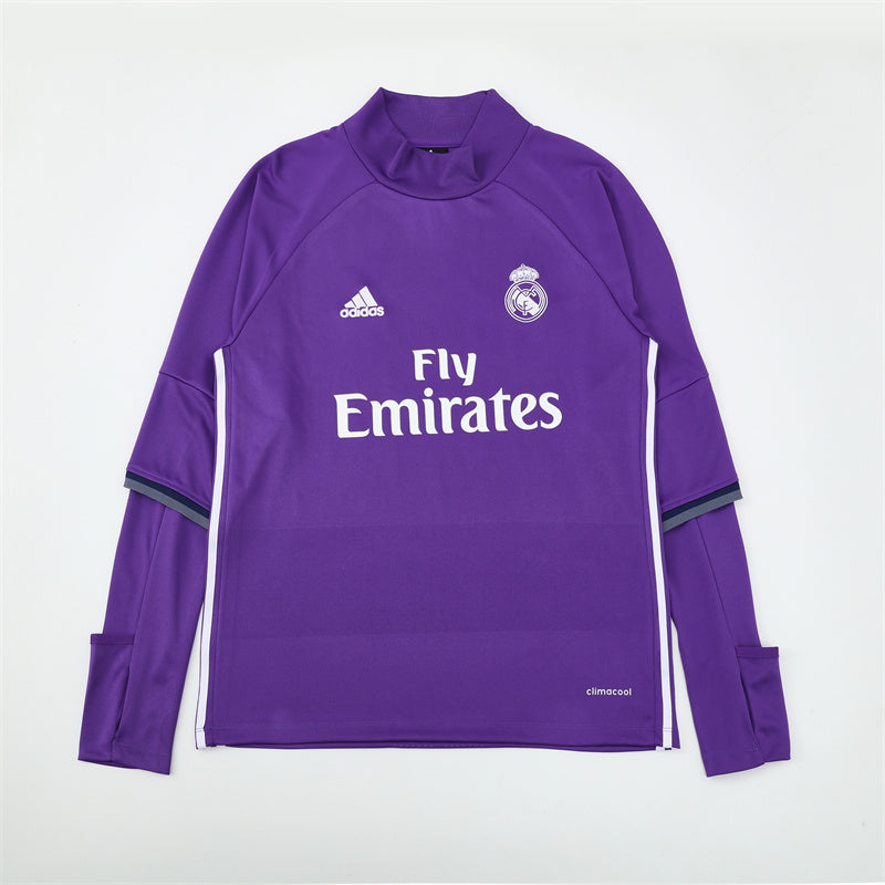 Maillot d'entraînement rétro à manches longues Real Madrid 16/17