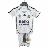 T-shirt et Short Enfant Retro Real Madrid Home 06/07