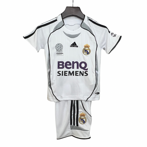 T-shirt et Short Enfant Retro Real Madrid Home 06/07