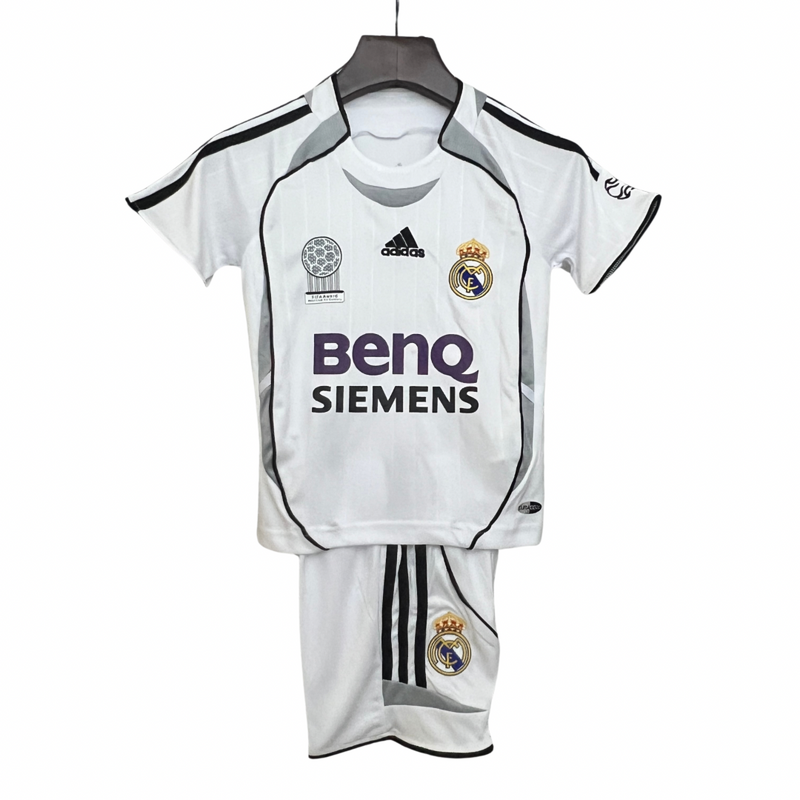 T-shirt et Short Enfant Retro Real Madrid Home 06/07