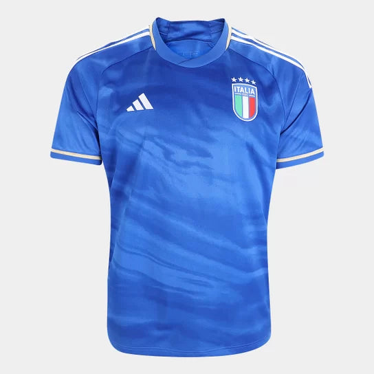 Maillot Italie Home 2023-2024 incl. Ensemble de patchs de la Ligue des Nations